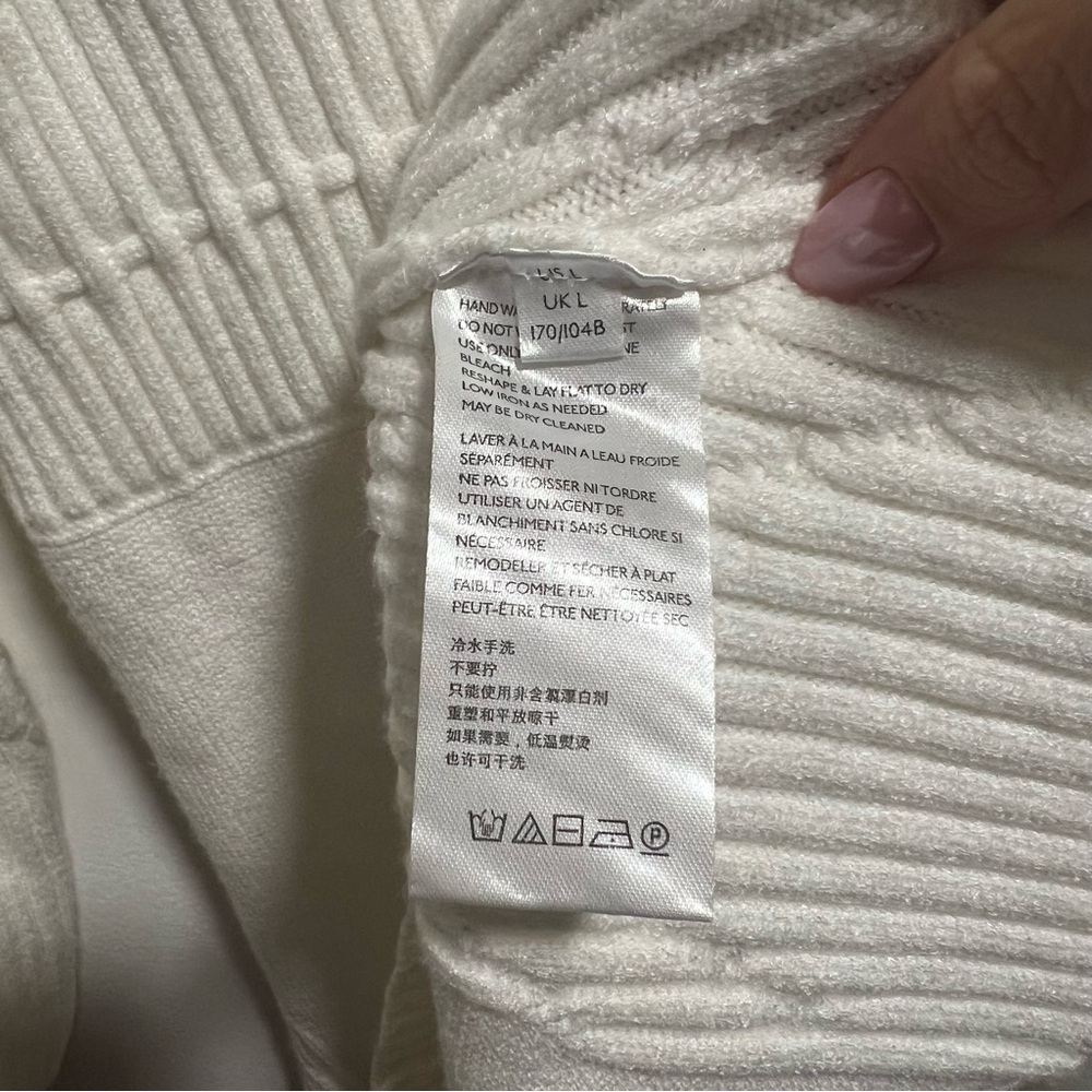 NEW NWT Free People Emmaline Mini Dress Cutout Sweater Dress In White - Picture 10 of 11